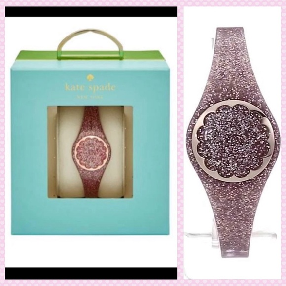 Kate Spade Glitter Activity Tracker Sleep Monitor Dark Pink Purple NWT $98 NEW - Picture 3 of 12